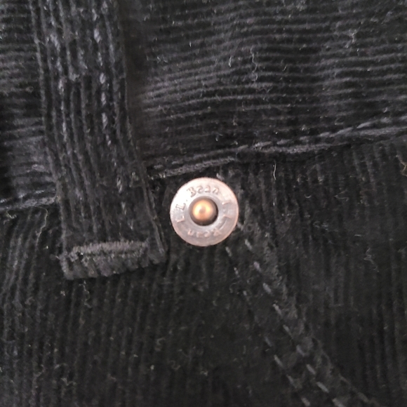 L.l. Bean women's classic black straight leg corduroy pants - Picture 5 of 10